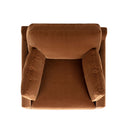 Pasadena 36" Wide Modern Farmhouse Accent Arm Chair, Burnt Orange Velvet by HouseOfZazla