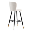 Modern Style Barstool, Tipped Ends, Suitable For Various Decoration Styles - White by HouseOfZazla