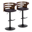 Cosi - Mid Century Modern Adjustable Barstool With Swivel With Rounded T Footrest (Set of 2) by HouseOfZazla