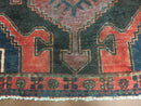 4' X 8' Antique Handmade India Geometric Oriental Tribal Wool Rug Red