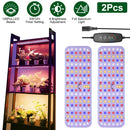 2Pcs Ultra-Thin LED Grow Lights for Indoor Plants with 126Pcs LEDs Full Spectrum Under Cabinet Plant Growing Light Panel 3/9/12H Timer 9 Dimmable Leve