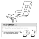 Adjustable Japanese Reclining Floor Chair Sofa With Metal Frame For Living Room by HouseOfZazla