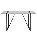 5-piece Dining Table Chairs Set, Rectangular Dining Room Table Set for 4, Modern Dining Table and faux leather Chairs for Kitchen Dining Room, Small Space, GRAY