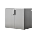Astro Series - Wall Mounted Base Door Storage Cabinet - Metallic Gray by HouseOfZazla