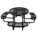 Round Outdoor Steel Picnic Table With Umbrella Pole by HouseOfZazla