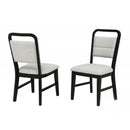 Dining Set With Round Table And 4 Upholstered Chairs - Black / Gray by HouseOfZazla