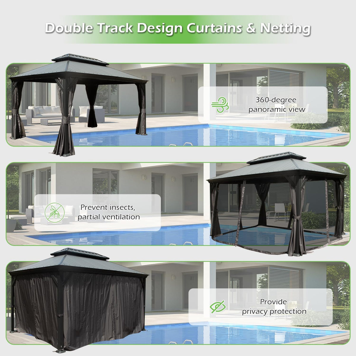 10'x14' Hardtop Gazebo with Resin Roof, photo 7 of 10