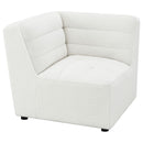 Nevve - 6 Piece Upholstered Tufted Sectional - Ivory by HouseOfZazla
