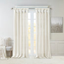 Twist Tab Lined Window Curtain Panel White 50x84
