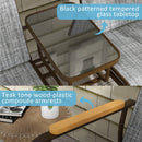 2 Person Outdoor Glider Bench, Patio Swing Glider Chair Loveseat with Breathable Mesh, Table, Steel Frame for Garden, Backyard, Porch, Gray