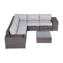 Modern Patio Rattan Sectional Set With Cushions by Unique Piece Furniture