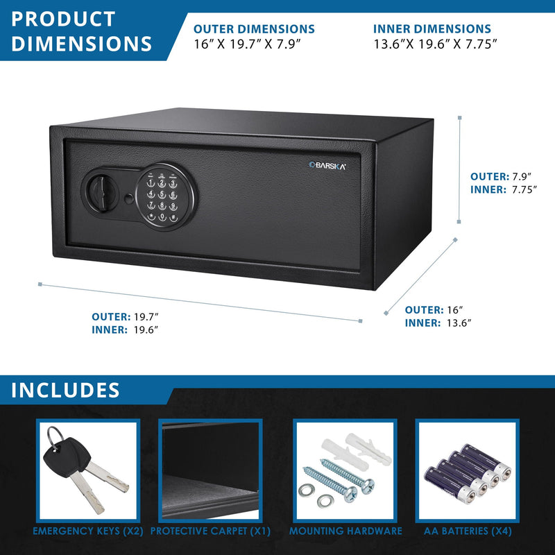 1 2 Cu Ft Digital Keypad Security Safe - Black, photo 3 of 9