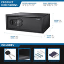 1 2 Cu Ft Digital Keypad Security Safe - Black by HouseOfZazla