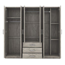 6 Doors Wardrobe Storage For Bedroom, With Big Drawers by Unique Piece Furniture