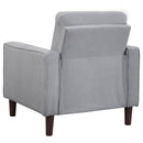 Harvey - Upholstered Tufted Accent Chair - Gray by HouseOfZazla