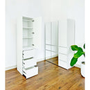 Elise - Slim Modular Closet Cabinet With Drawers - White by HouseOfZazla