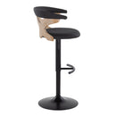 Gardenia - Contemporary Adjustable Barstool & Swivel With Rounded T Footrest (Set of 2) by HouseOfZazla