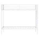 Alevera Metal Twin Over Twin Bunk Bed with Ladder White