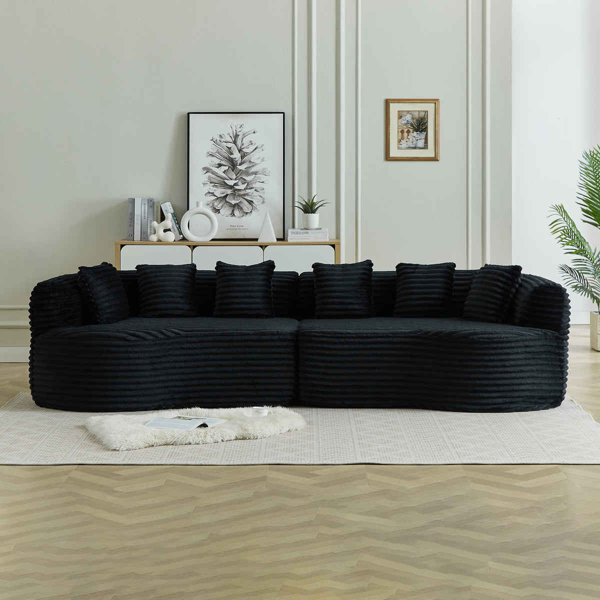 Curved Sectional Sofa - 111.5-inch Oversized Modern Design, photo 3 of 10