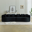 Curved Sectional Sofa - 111.5-inch Oversized Modern Design