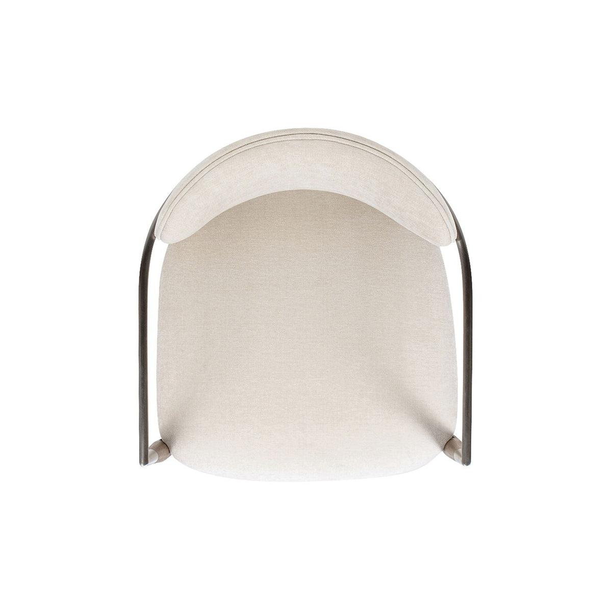 Artemis - Mixed Material Upholstered Dining Arm Chair - Warm White, photo 4 of 13