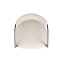 Artemis - Mixed Material Upholstered Dining Arm Chair - Warm White by HouseOfZazla