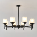 8-Light Frosted Glass Farmhouse Chandelier