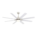 Ceiling Fan With Dimmable LED Light, 8 Blades, Reversible DC Motor, Remote Control by HouseOfZazla