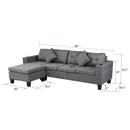 Sectional Sofa Set For Living Room With L Shape Chaise Lounge, Cup Holder And Left Or Right Hand Chaise Modern 4 Seat by Unique Piece Furniture