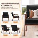 Mid Century Modern Accent Chair With Solid Wood Frame And Extra Thick Backrest by Unique Piece Furniture