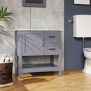 Bathroom Vanity With Mirror And Top Only - Gray by HouseOfZazla
