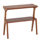 Narrow End Table With 2 Tier Shelf - Cherry by HouseOfZazla