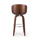 Lumos Mid Century Modern Upholstered Swivel Barstool by HouseOfZazla