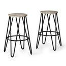 Simeon - Multifunctional Metal Stool With Wood Seat by Unique Piece Furniture