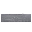 4-door Retro Sideboard with Adjustable Shelves, Two Large Cabinet with Long Handle, for Living Room and Dining Room (Light Gray)