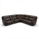 Brazil - Power Sectional With Adjustable Headrest & Footrest - Dark Brown by HouseOfZazla