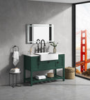 40x24 LED Lighted Bathroom Wall Mounted Mirror with High Lumen+Anti-Fog Separately Control+Dimmer Function