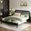 Solid Wood King Bed, Heavy Duty Support Without a Box Spring