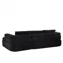 106" L-Shape Sectional Sofas (Black)