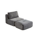 Single Chaise Longue With Movable Ottoman For Living Room by HouseOfZazla