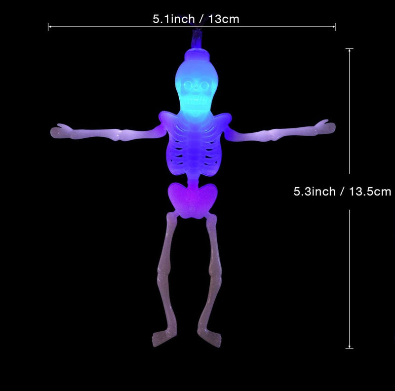 10Ft Solar Powered Skeleton Lights Halloween String Lights -20LEDs 2 Lighting Modes, photo 3 of 6