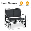 Iron Patio Rocking Chair for Outdoor Backyard and Lawn by LJGDeals