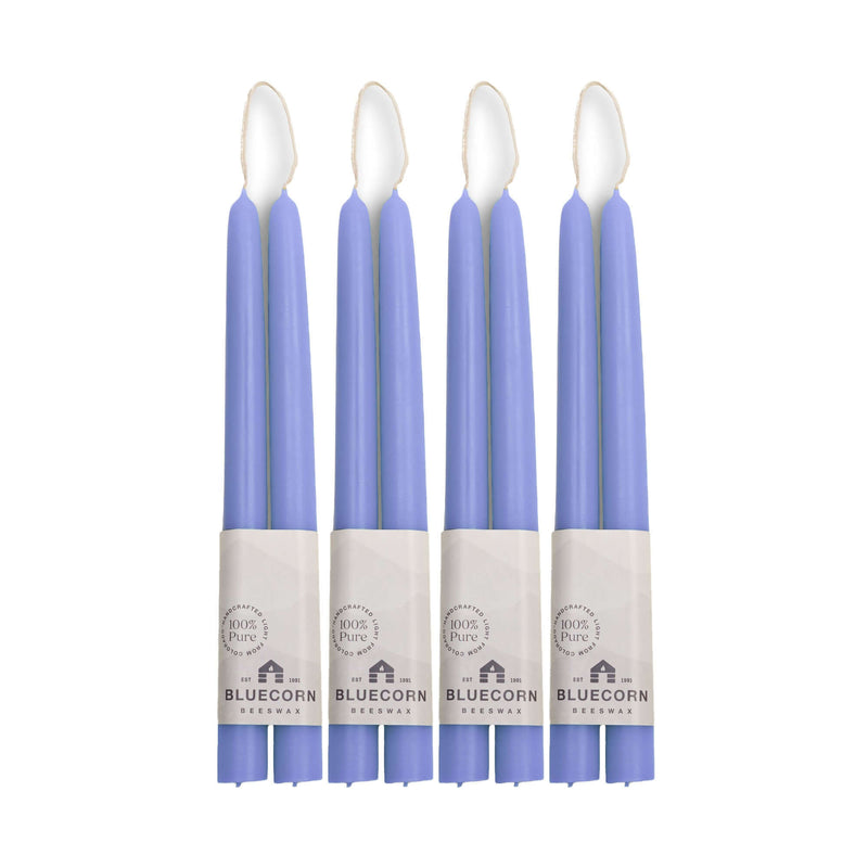 Hand-Dipped Beeswax Taper Candles - Bulk 4-Pair Bundle
