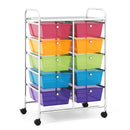 10-Drawer Rolling Storage Cart-Black by DirectDeals