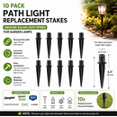 10x Path Light Replacement Stakes Ground Solar Light Spikes for Garden Lamps