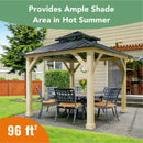 [10X10FT] Alora Premium Outdoor Patio Hardtop Gazebo W/ Double Steel Roof (SAK01291)