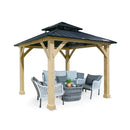 [10X10FT] Alora Premium Outdoor Patio Hardtop Gazebo W/ Double Steel Roof (SAK01291)
