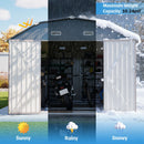 [10X12FT] Alora Heavy-Duty Outdoor Metal Storage Shed With Floor (SAK91820) by SAKSBY WHOLESALE