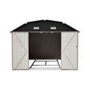 [10X12FT] Alora Heavy-Duty Outdoor Metal Storage Shed With Floor (SAK91820) by SAKSBY WHOLESALE