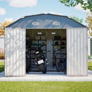 [10X12FT] Alora Heavy-Duty Outdoor Metal Storage Shed With Floor (SAK91820) by SAKSBY WHOLESALE